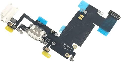 Charging Port Headphone Jack Flex Cable Replacement for iPhone 6S Plus (5.5'') - White in Saudi Arabia
