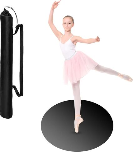 33 Inch Portable Dance Floor Smooth Flooring Ballet Floor Round Vinyl Dance Floor Mat for Home Stage Studios Kids Adults Practice Improve in Saudi Arabia