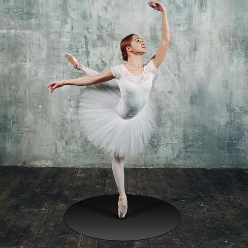 33 Inch Portable Dance Floor Smooth Flooring Ballet Floor Round Vinyl Dance Floor Mat for Home Stage Studios Kids Adults Practice Improve in Saudi Arabia