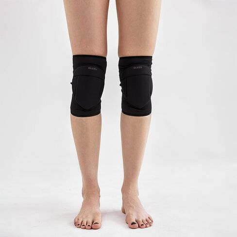 Queen Wear – Sleek Black 4Pro– Pole Dance Knee Pads – Perfect Woman Protection for Ballet Modern Dance and Indoor Sports (M) in Saudi Arabia