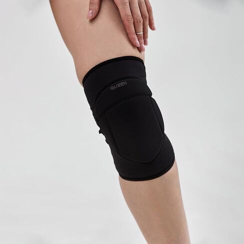 Queen Wear – Sleek Black 4Pro– Pole Dance Knee Pads – Perfect Woman Protection for Ballet Modern Dance and Indoor Sports (M) in Saudi Arabia