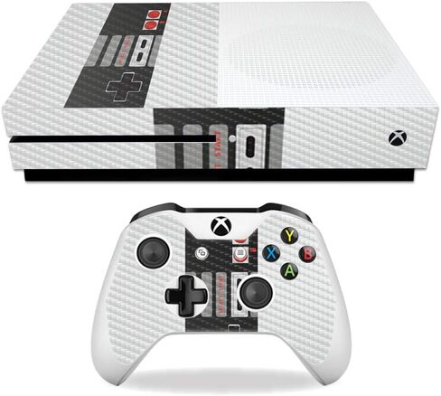 MightySkins Carbon Fiber Skin for Microsoft Xbox One S - Action Fish Puzzle | Protective, Durable Textured Carbon Fiber Finish | Easy to Apply, Remove, and Change Styles | Made in The USA in Kuwait