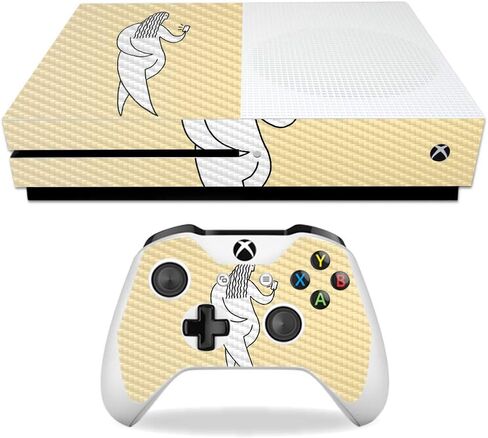 MightySkins Carbon Fiber Skin for Microsoft Xbox One S - Action Fish Puzzle | Protective, Durable Textured Carbon Fiber Finish | Easy to Apply, Remove, and Change Styles | Made in The USA in Kuwait