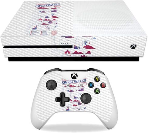 MightySkins Carbon Fiber Skin for Microsoft Xbox One S - Action Fish Puzzle | Protective, Durable Textured Carbon Fiber Finish | Easy to Apply, Remove, and Change Styles | Made in The USA in Kuwait