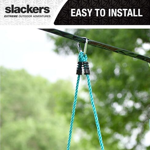 Slackers 8 ft Rope Ladder - Best Outdoor Ninja Warrior Training Equipment For Kids - A Great Addition To Your Backyard Ninjaline Obstacle Course - Rated Ages 5+ in Kuwait