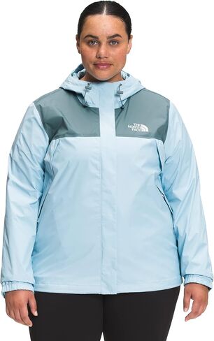 سترة أنتورا النسائية المقاومة للماء من THE NORTH FACE (مقاس قياسي وحجم كبير)، أزرق عفريت/أزرق بيتا، 1X in Saudi Arabia