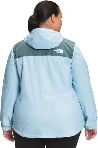 سترة أنتورا النسائية المقاومة للماء من THE NORTH FACE (مقاس قياسي وحجم كبير)، أزرق عفريت/أزرق بيتا، 1X in Saudi Arabia
