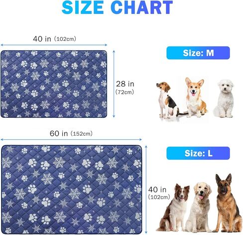 بطانيات تبريد رائعة للكلاب الكبيرة، بطانية تبريد للكلاب قابلة للغسل للطقس الحار، بطانية صيفية ناعمة ومتينة للحفاظ على البرودة، بساط للحيوانات الأليفة للقطط لمقعد السيارة على الأريكة، أزرق 60 × 40 in Kuwait
