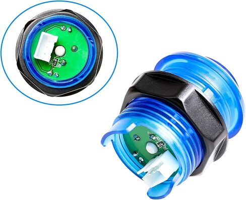 2 Player LED Arcade DIY Parts 2X USB Encoder + 2X Joystick + 20x LED Arcade Buttons for PC, MAME, Raspberry Pi, Windows (Red & Blue Kit) in Saudi Arabia