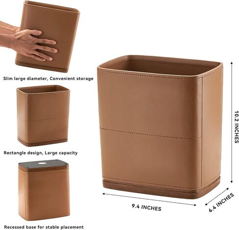 Polytree Yellow Stone Bathroom Trash Can 1.8 Gallon(7 Liter) Small Kitchen Garbage Can,Living Room Bedroom Trash Can, Decor Wastebasket for Home Office in Saudi Arabia