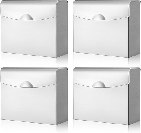 4 Pcs Sanitary Napkin Disposal Receptacle Stainless Steel Sanitary Napkin Receptacle Wall Mounted Tampon Disposal Bin Waste Tampon Holder Feminine Hygiene Disposal Container in Saudi Arabia