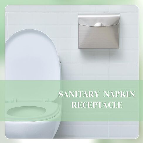 4 Pcs Sanitary Napkin Disposal Receptacle Stainless Steel Sanitary Napkin Receptacle Wall Mounted Tampon Disposal Bin Waste Tampon Holder Feminine Hygiene Disposal Container in Saudi Arabia