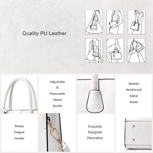 محافظ وحقائب يد كروس للنساء من جلد البولي يوريثان وحقائب كتف بمقبض علوي in Kuwait
