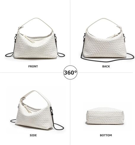 Hobo Bag for Women Vegan Leather Small Tote Crossbody Shoulder Purse Top Handle Handbag Satchel with Metal Chain in Saudi Arabia