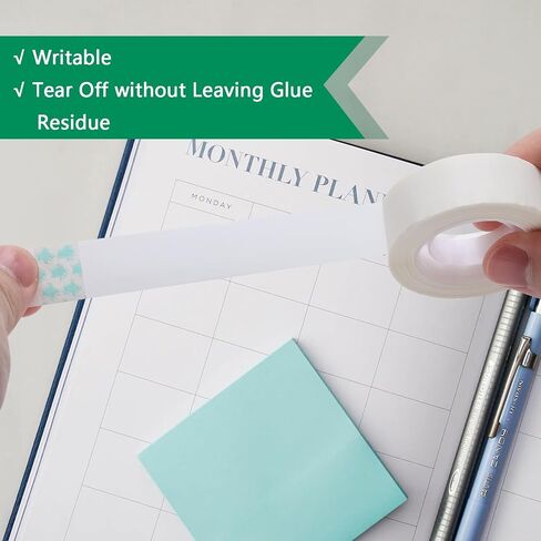 Invisible Tape 6 Rolls, Matte Finish Magic Tape, 0.7" x 1000 Inch 1" Core White Foggy Translucent Writable Tape Rolls for Writing, Painting and Label, Repairable Tape for School, Home, Office in Saudi Arabia
