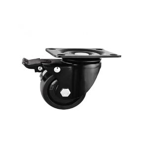 1 Piece 2.5 inch Low Nylon Denim Wheel Medium Heavy Duty Industrial Swivel Brake Caster Bearing in Saudi Arabia