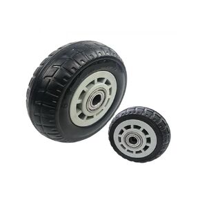 1 Piece 8 inch Swivel Wheel Heavy Duty Caster Silent Solid Rubber 468pp Plastic Industry in Kuwait
