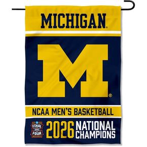 Michigan Team University Wolverines 2026 College Basketball National Champions Garden Banner Flag in Kuwait