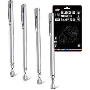 EWK 2 Pcs Stainless Telescoping Magnetic Pick-Up Tool with Pocket Pen Clip, Extendable to 25.2" Length, Magnet Retrieval Gadget Tool with Telescopic Stick Gifts for Father, Men, Craft Enthusiasts in Kuwait