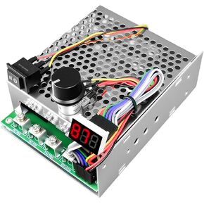 DC Motor Speed Controller 10V-55V with LED Display, DC Rated 40A / Max 60A Reversible PWM Control Module for Brush Motor, Variable Speed Adjuster with Forward-Brake-Reverse Switch & Aluminum Case in Saudi Arabia