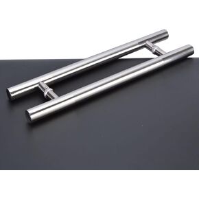 Solid Standoffs Heavy-Duty Commercial Grade-304 Stainless Steel H Shape Push Pull Door Handle/Barn Door Pull Handle/Glass Pulls/Bathroom Handle (Size : 80x60cm) in Kuwait