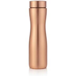 Pure Copper Water Bottle 30 oz | Curved Slim Design | Handmade Ayurvedic Tamra Jal Bottle | Leak-Proof | BPA-Free | Eco-Friendly Copper Drinkware for Home, Office, Gym in Kuwait