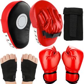 3-in-1 Boxing Gloves and Punching Mitts Set Kids Boxing Equipment Set for Youth Karate Muay Thai Taekwondo MMA in Saudi Arabia