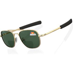 نظارات شمسية مستقطبة ثنائية البؤرة من LianSan للرجال والنساء، قارئ شمس معدني طيار UV400 مضاد للوهج أثناء القيادة وصيد الأسماك والجولف in Kuwait