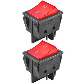 مفتاح هزاز مع مصباح أحمر مناسب لـ LE-CI 4Pin 2Stage 16A 250VAC T105/55 125VAC 16(4) A T85/55 استبدال RS606، قطعتان in Kuwait
