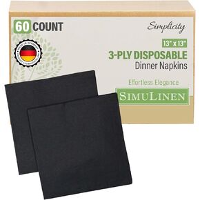 SimuLinen Dusty Rose، مناديل ورقية وردية للاستعمال مرة واحدة، 3 طبقات، 13 بوصة × 13 بوصة - 30 عبوة - مجموعة بسيطة، مثالية لأعياد الميلاد أو حفلات الحلوى in Kuwait