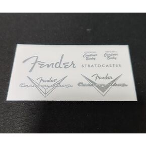 1PC Suitable For Silver Removable Metal Logo Decal for Fender ST Guitar Headstock - UV Coated DIY Sticker in Kuwait
