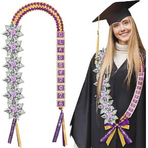 Suncalla Graduation Money Lei Class of 2026 Graduation Ribbon Lei 2026 Grad قلادة هدية تهانينا لمدرسة الكلية الثانوية العليا لوازم حفلات التخرج لا تتضمن أموالًا in Saudi Arabia