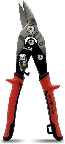 12 Inch Aviation Snips, Long Straight Cut Tin Snips, Heavy Duty CR-MO Metal Cutters with Double Lever, Scale Markings & Safety Lock, Shears Scissors for Cutting Metal Sheet in Saudi Arabia