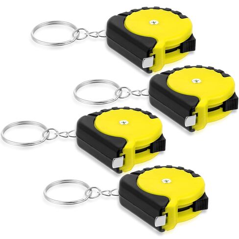 4 Pcs Mini Measuring Tape, 3.3FT Tape Measure Keychain Retractable Pocket Measurement Tapes with Stable Slide Lock Metric Inch Easy Read for Birthday Party Favors Daily Use in Kuwait
