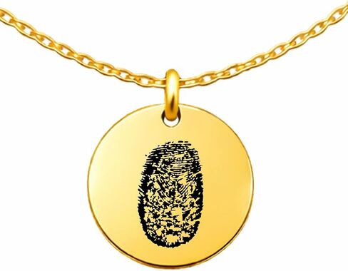 Custom Handwriting & Fingerprint Memorial Necklace – Personalized Thumbprint Jewelry Keepsake – Sympathy Christmas, Birthday or Sentimental Gift for Mom, Dad, Husband, Wife, or Loved One in Saudi Arabia