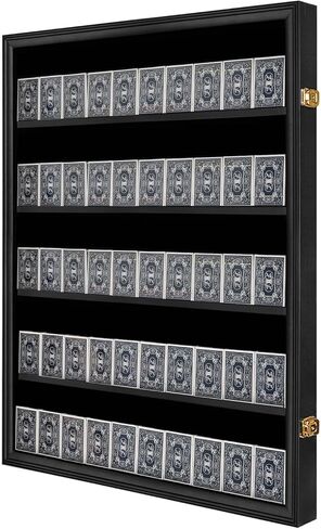 Playing Card Display Case - Large Lockable Card Deck Display Box with UV Protection Acrylic Door - Ideal for Poker Card Storage and Collection Showcasing, Vertical in Kuwait