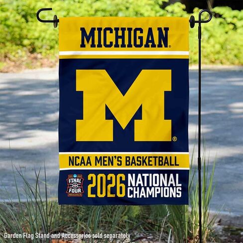 Michigan Team University Wolverines 2026 College Basketball National Champions Garden Banner Flag in Kuwait