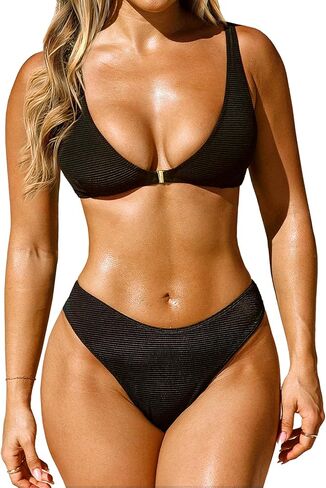 Women Sexy Push Up Bikini Sets Two Piece Swimsuit Front Buckle Bathing Suits Swimwear in Saudi Arabia