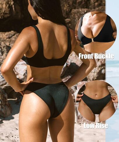 Women Sexy Push Up Bikini Sets Two Piece Swimsuit Front Buckle Bathing Suits Swimwear in Saudi Arabia