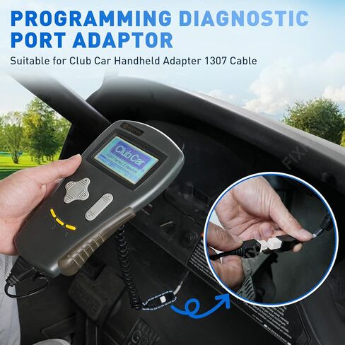 كابل محول محمول للسيارة Club Car 1307 مناسب لمبرمج رمز السرعة Curtis 1311/1313، محول كابل تشخيصي 4 دبابيس، يستبدل OEM # 102251501 in Kuwait