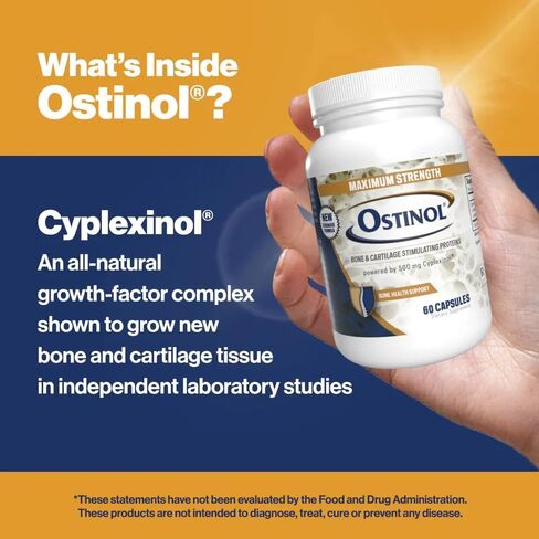ZYCAL Ostinol القوة القصوى 500 ملغ - مكمل للعظام والمفاصل لفقدان العظام الشديد وخلل المفاصل - 60 كبسولة in Kuwait