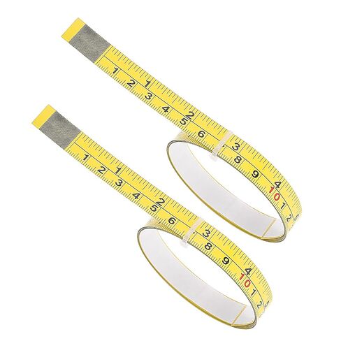 2Pcs Steel Measure Tape Steel Self-Adhesive Measuring Tape Ruler Tape Imperial & Metric Tape Measure Sticker Ruler Left to Right Reading Tape Measure Sticker for Woodworking, Drafting Table 39inches in Kuwait