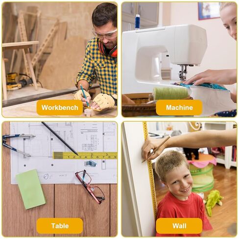 2Pcs Steel Measure Tape Steel Self-Adhesive Measuring Tape Ruler Tape Imperial & Metric Tape Measure Sticker Ruler Left to Right Reading Tape Measure Sticker for Woodworking, Drafting Table 39inches in Kuwait