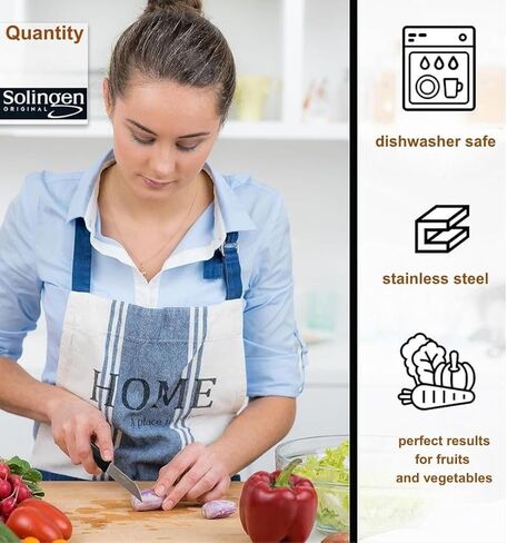 Solingen 6 Pcs Serrated Paring Knife Set – Sharp Small Kitchen Knives for Fruit & Vegetable – German Stainless Steel – Made in Solingen – Ideal for Cutting in Kuwait