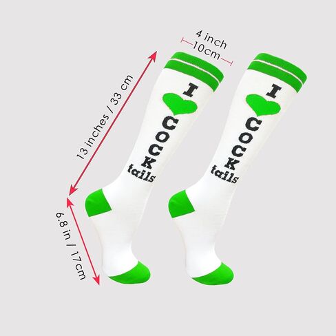 Funny Socks for Women I Love Cocktails Knee Tube Socks Party Stockings Gag Gifts for Christmas White Elephant Gift Exchange in Saudi Arabia