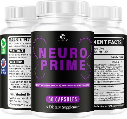 (3 Pack) Neuro Prime - Neuro Prime Advanced Formula Capsules, NeuroPrime Pills All Natural Ingredients Daily Premium Support Vitamins for Overall Health & Wellness Reviews, 180 Capsules for 3 Months in Kuwait