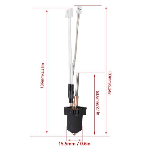 مجموعة Eujgoov Ender 3 V3 Plus المعدنية المتكاملة بالكامل، مجموعة Hotend سخان السيراميك، كسر الحرارة من سبائك Ti، فوهة بقطر 0.4 مم، متوافقة مع PLA وABS وPETG in Kuwait