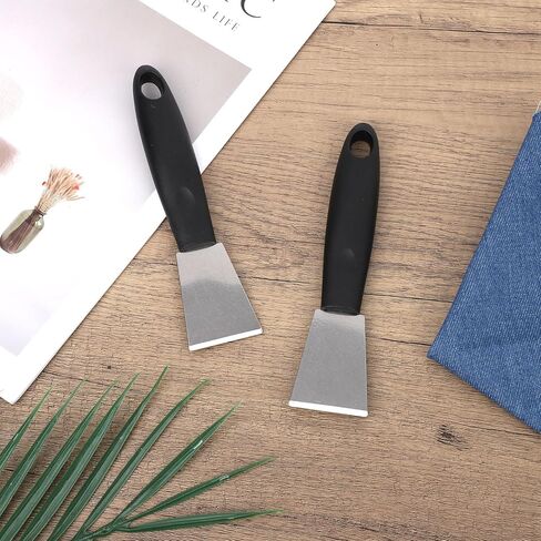 2pcs 3D Printer Scraper Set, Stainless Steel Straight Head Scraper with Non-Slip Plastic Grip Professional 3D Printer Bed Accessories for Model Removal in Kuwait