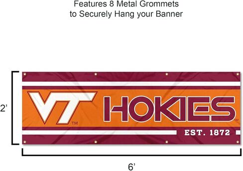 لافتة VA Tech Hokies مقاس كبير 2 × 6 أقدام in Kuwait