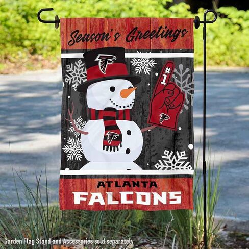 Atlanta Falcons Holiday Winter Snow Garden Flag Double Sided Banner in Kuwait